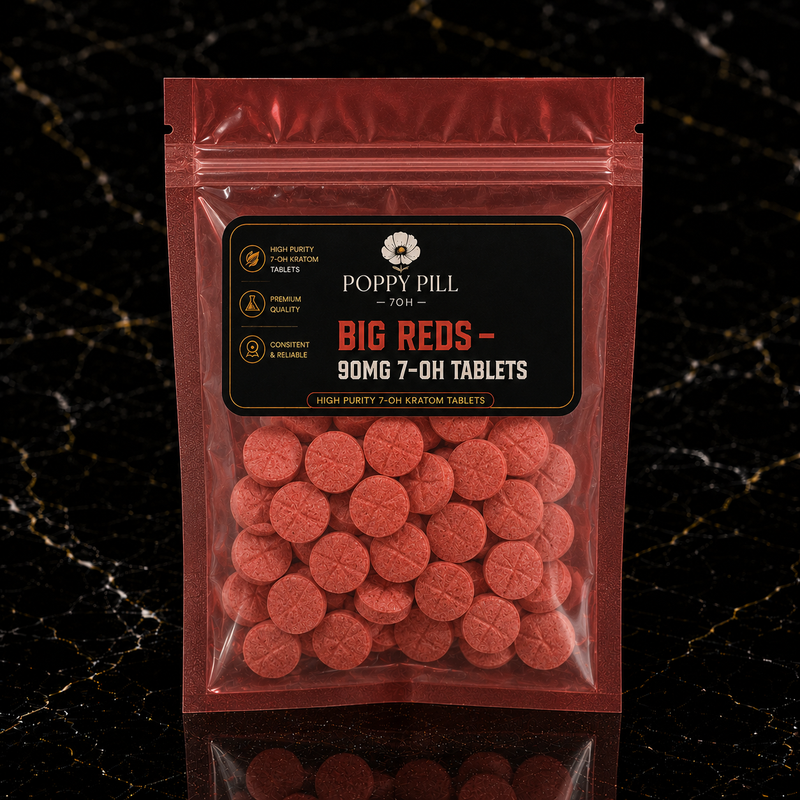 Big Reds – 90mg 7-OH Tablets