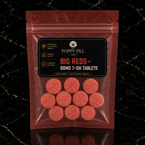 Big Reds – 90mg 7-OH Tablets