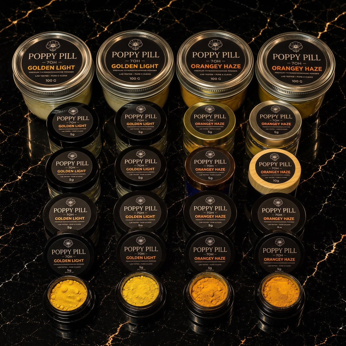 // THE FAVOR'D POPPY PILL POWDER COLLECTION